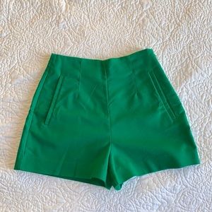 Zara green shorts